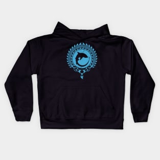 Thresher shark Polynesian design Kids Hoodie